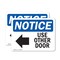 Signmission Use Other Door (Left Arrow) Sign With Symbol, 14 in W x Rectangle, Vinyl Decal OS-2PACK-NS-D-1014-L-18803 - alternate 1